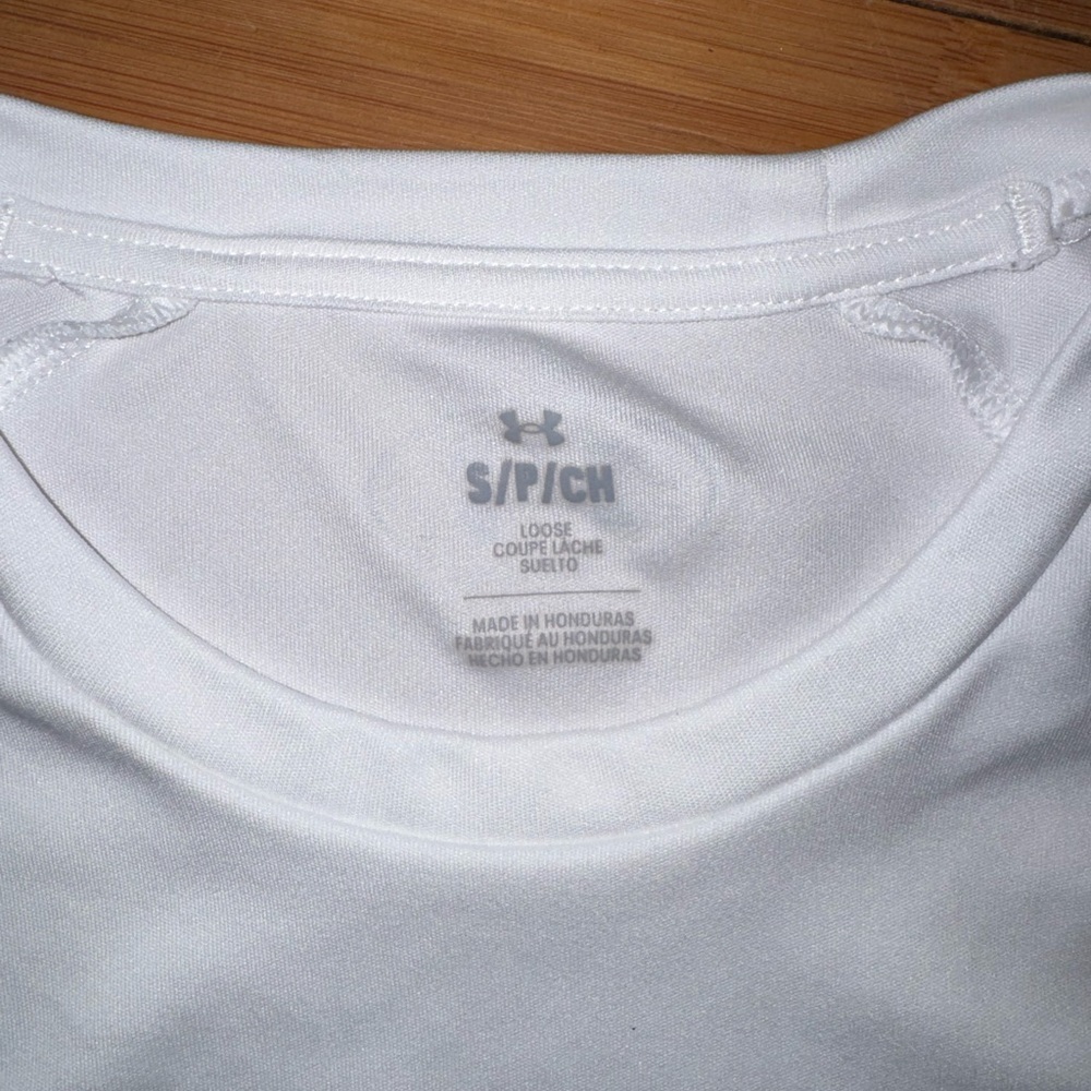 Under Armour Men's White Short Sleeve Tee - Picture 2 of 3